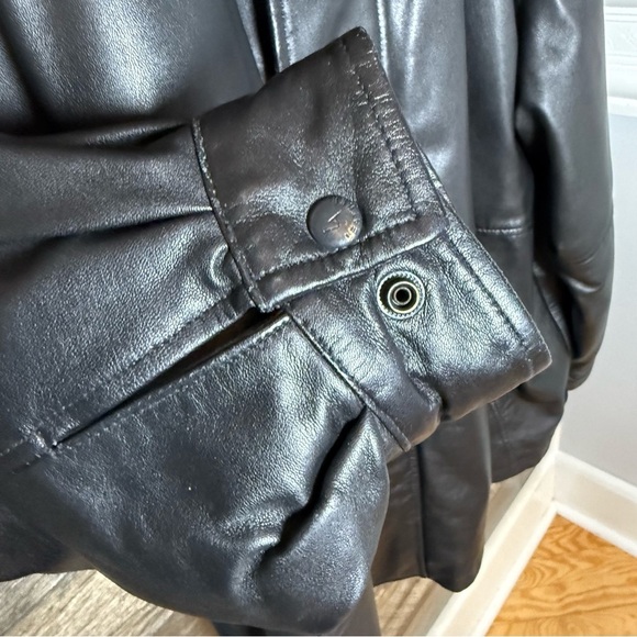 Men’s LA Leather Black Coat Size 2XL Mid Length Excellent Condition - Picture 3 of 13